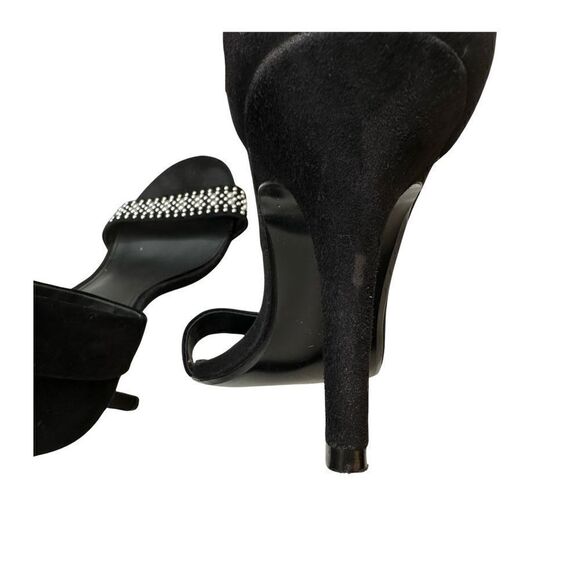 STEVE MADDEN Canastel Black Stiletto Ankle Strap Sandals Sz 8 - Picture 13 of 16